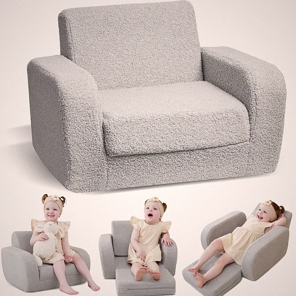3-in-1 Couch, Chairs Comfy 1-3 Years Old, Couch Bed Fold Out, Gifts for 1 2 Y...