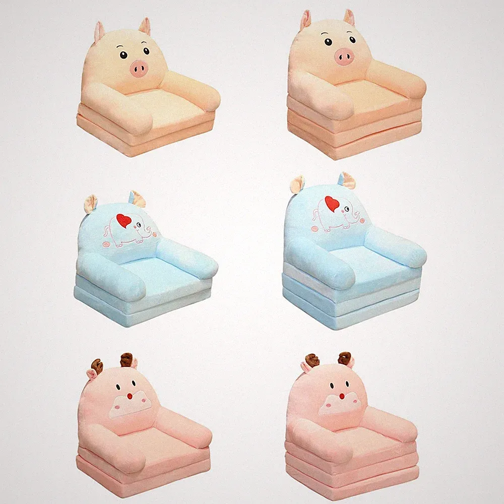 Kids Couch, Toddler Couch Convertible Sofa to Lounger Fold Out Cute Toddler