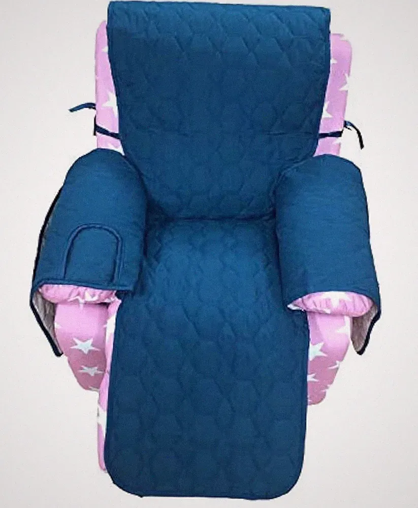 Kids Recliner Chair Cover Antislip Waterproof Blue for Toddler Furniture