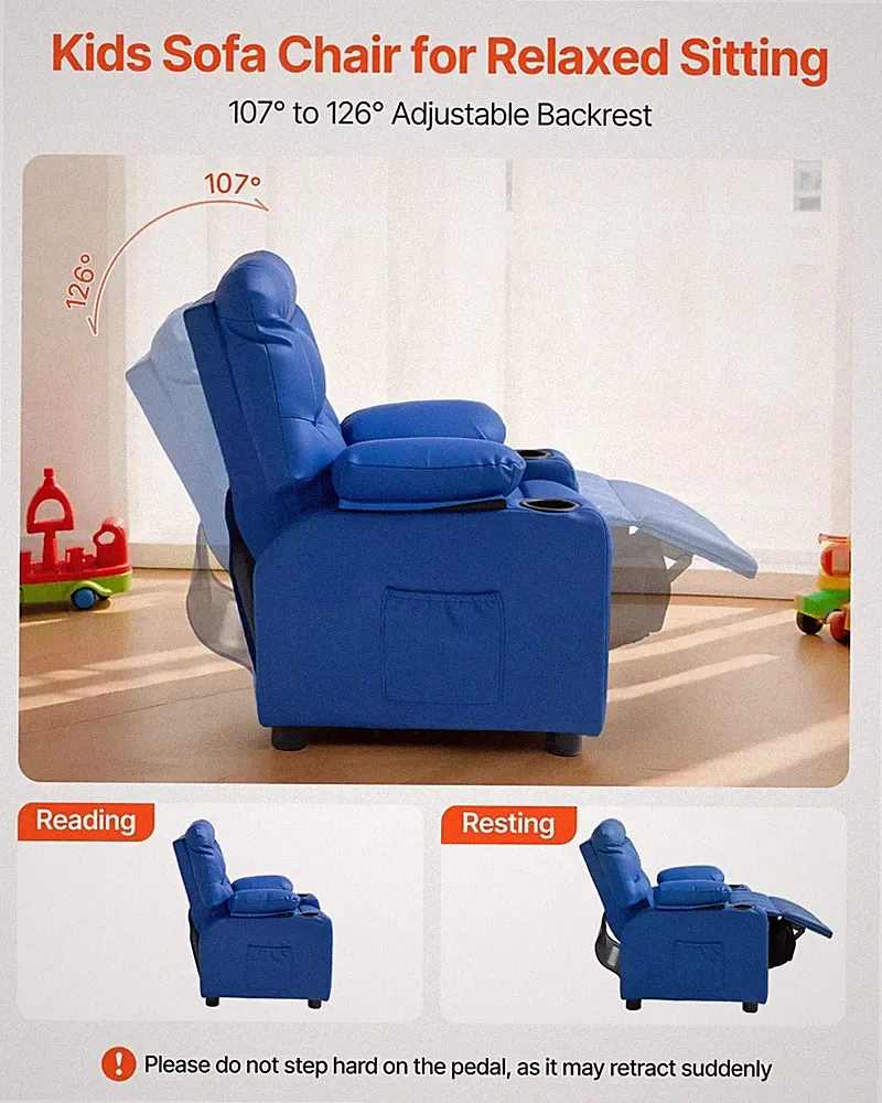 Themed Toddler Recliners with Cup Holders