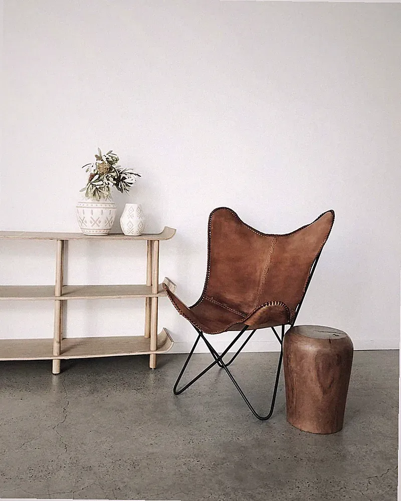 Vintage Classic Buffalo Leather Butterfly Chair Relax Arm Chair BKF Handcrafted